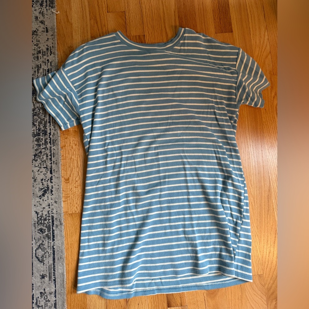 superdown Blue and White Striped Short-Sleeve Tee